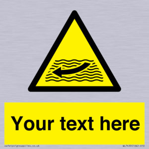 Custom Warning strong river flows